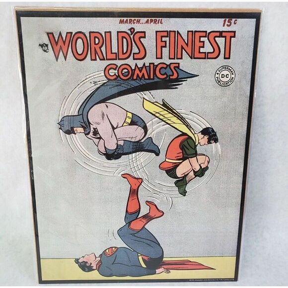 DC Comics Other - Worlds Finest Comics #33 1948 Batman Vintage DC COMICS Series 11"X14" Poster